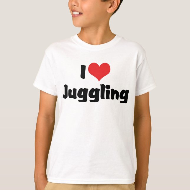 Jag älskar hjärtjonglering tee (Framsida)