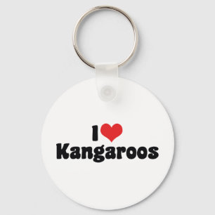 Jag älskar hjärtkänguruer - Känguruälskare Nyckelring