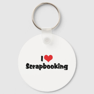 Jag älskar hjärtscrapbooking - Scrapbookälskare Nyckelring