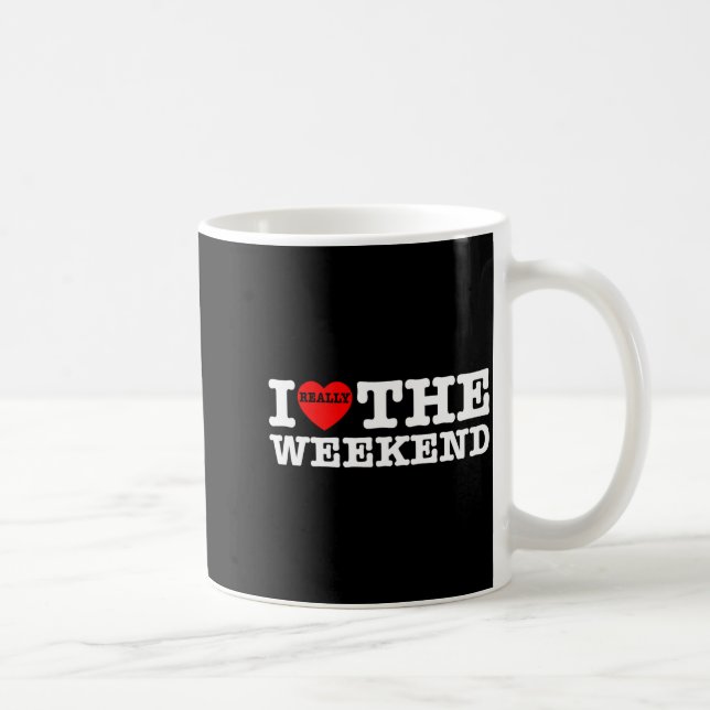 Jag älskar hjärtweekend roliga campingpresenter fö kaffemugg (Höger)