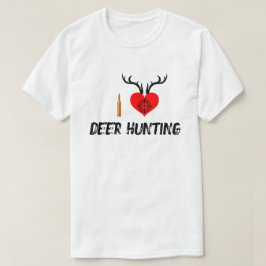 Jag älskar hjortjakt - Hjärta Mål Kula Grafik T Shirt