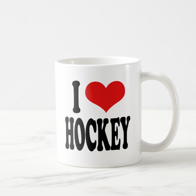Jag älskar hockey kaffemugg (Höger)