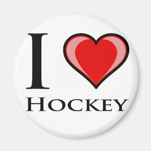 Jag älskar hockey magnet