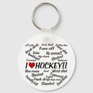 Jag älskar hockey nyckelring