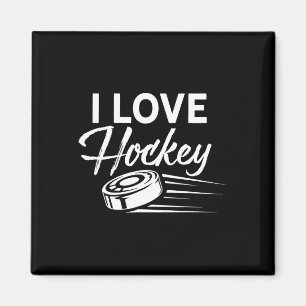 Jag älskar hockey spelare lag match målvakt magnet