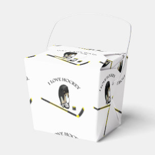 Jag älskar hockeyanpassad design med pinnen och presentaskar