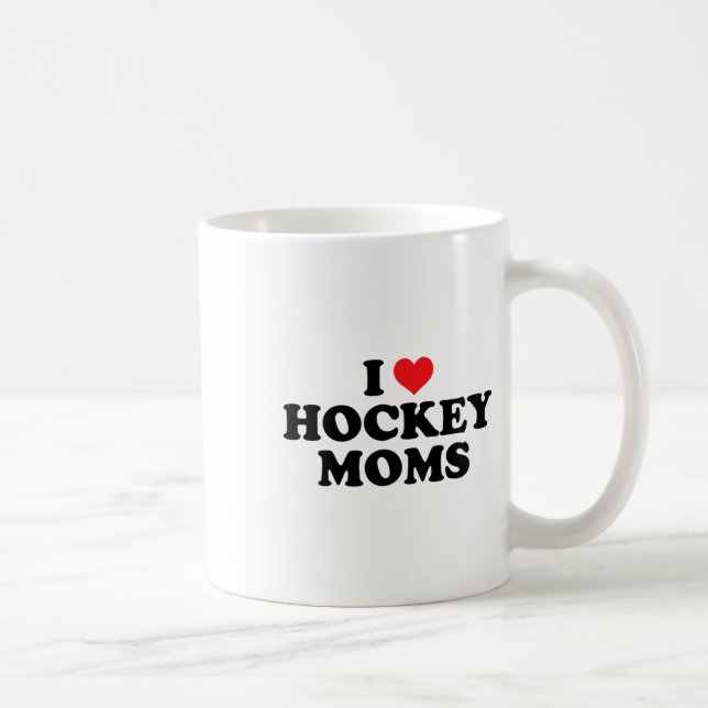 Jag älskar hockeymammor rolig design (1)  kaffemugg (Höger)