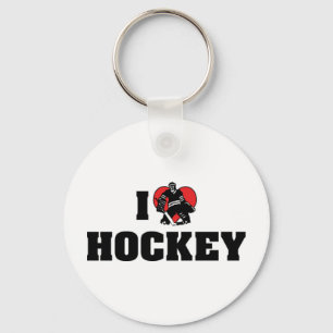 Jag älskar hockeynyckelring nyckelring
