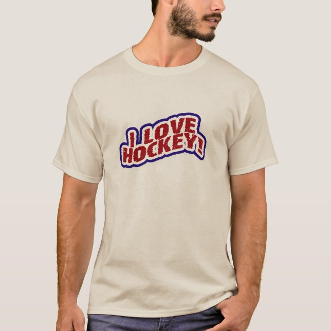 Jag älskar hockeyT-tröja och gåvor Tee Shirt (Framsida)