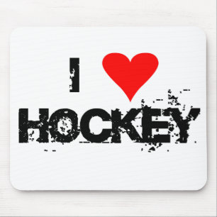 Jag älskar hockeyT-tröja och Gifts. Musmatta