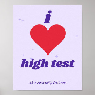 Jag älskar högt test Rolig gymaffisch Poster