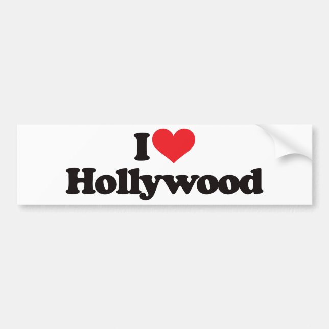 Jag älskar Hollywood Bildekal (Framsidan)