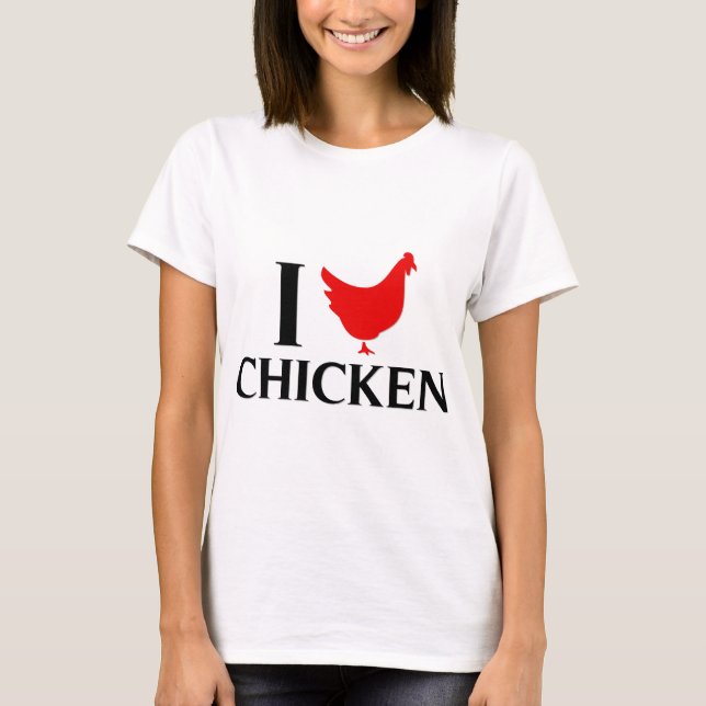 Jag älskar höna tee shirt (Framsida)