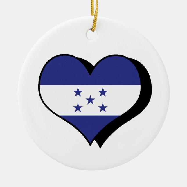 Jag älskar Honduras-ornament Julgransprydnad Keramik (Framsidan)