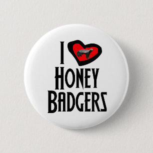 Jag älskar honey badger knapp