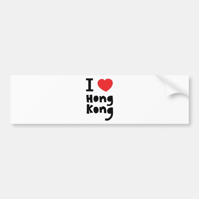 Jag älskar Hong Kong Bildekal (Framsidan)