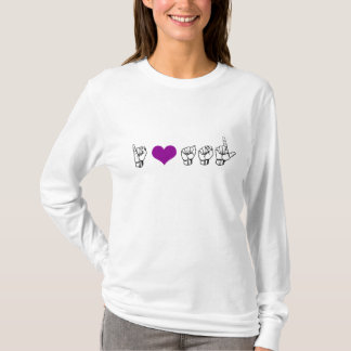 Jag älskar hoodien för ASL (amerikanen Tee Shirt