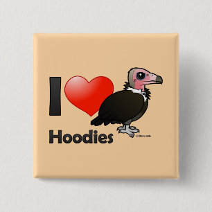 Jag älskar Hoodies Knapp