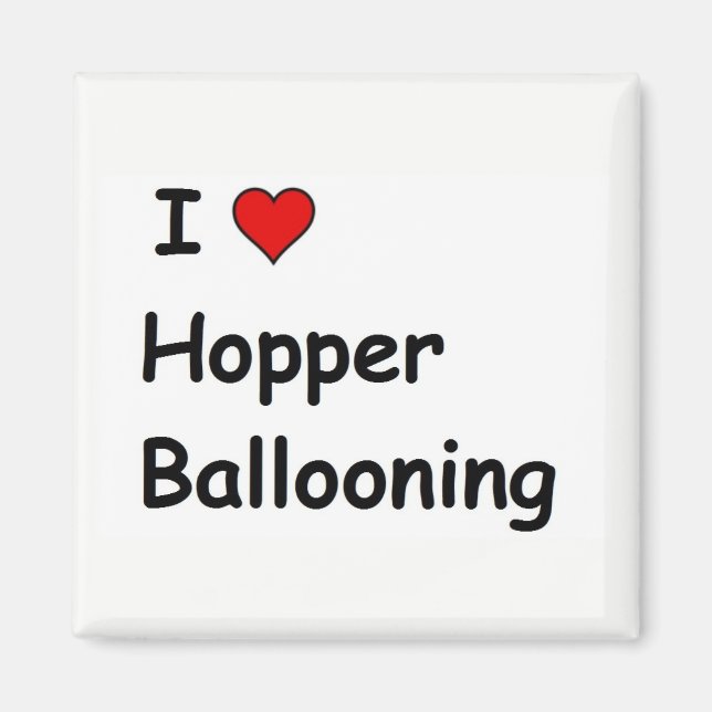 Jag älskar Hopper Ballongflygning Magnet (Framsidan)
