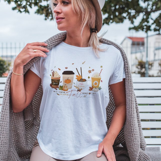 Jag älskar höst | Pumpkin Spice Latte T- Shirt T (Skapare uppladdad)