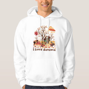 Jag älskar hösten - nedgånglandskap hoodie