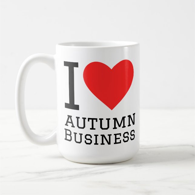 Jag älskar höstoutfit kaffemugg (Vänster)