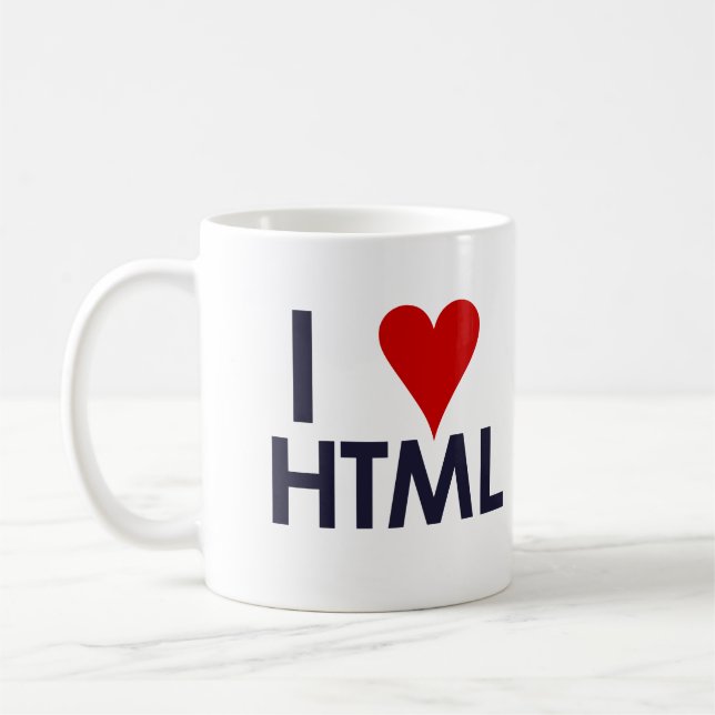 Jag älskar HTML - sitepoint.com Kaffemugg (Vänster)