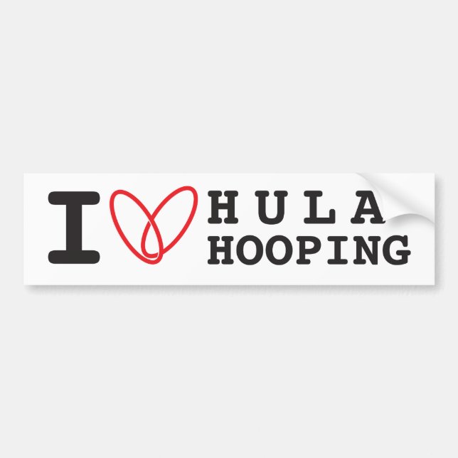 Jag älskar Hula Hooping dekal (Framsidan)