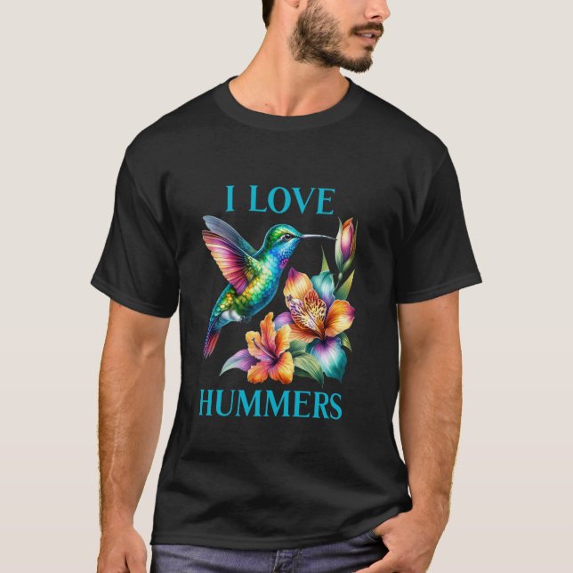 Jag älskar Hummerns Kolibri T Shirt (Framsida)