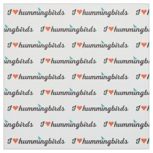Jag älskar Hummingbirds Tyg