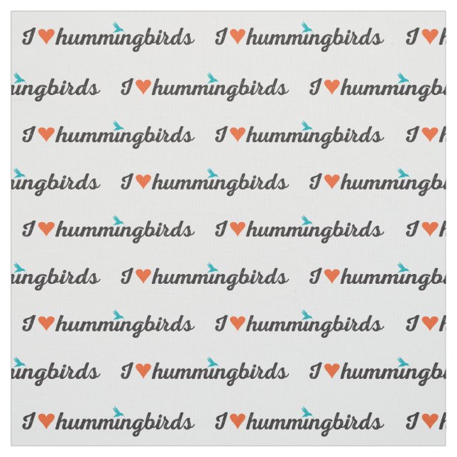 Jag älskar Hummingbirds Tyg (Provkarta)