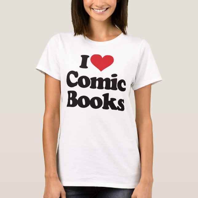 Jag älskar humorböcker t-shirt (Framsida)