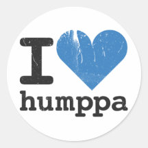 Jag älskar Humppa Blå dekal