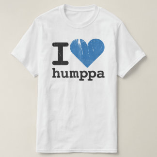 Jag älskar Humppa blått värderar T-tröja T Shirt