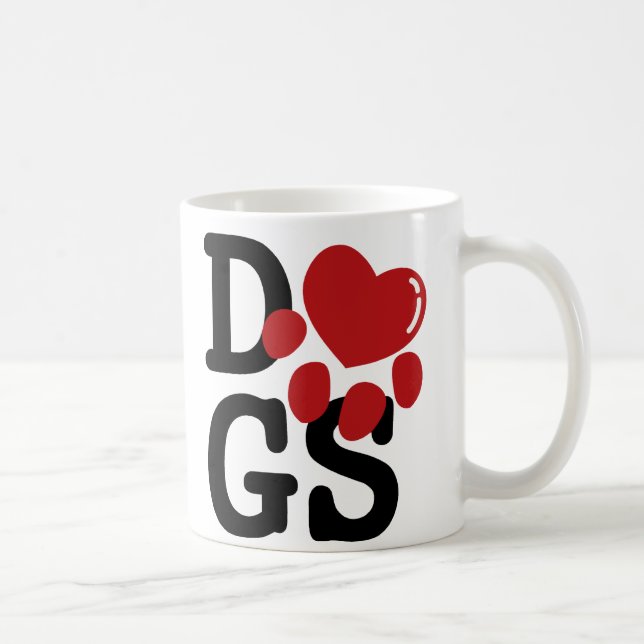 Jag älskar hundar kaffemugg (Höger)