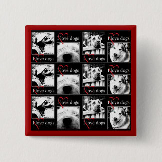 Jag älskar hundar knäppas knapp