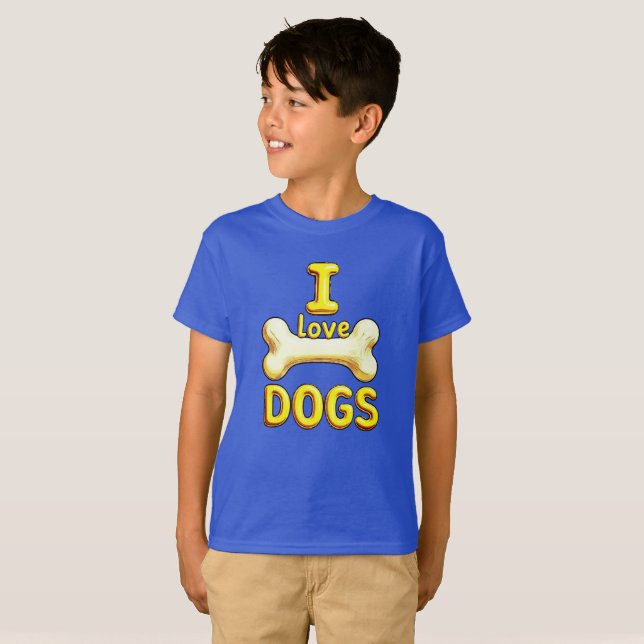 JAG ÄLSKAR HUNDAR T SHIRT (Hel framsida)