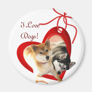 Jag älskar hundmagneten magnet