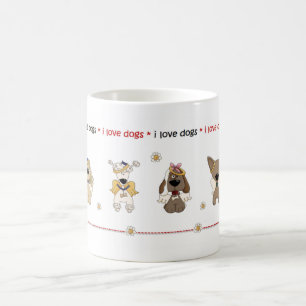 Jag älskar hundmuggen kaffemugg