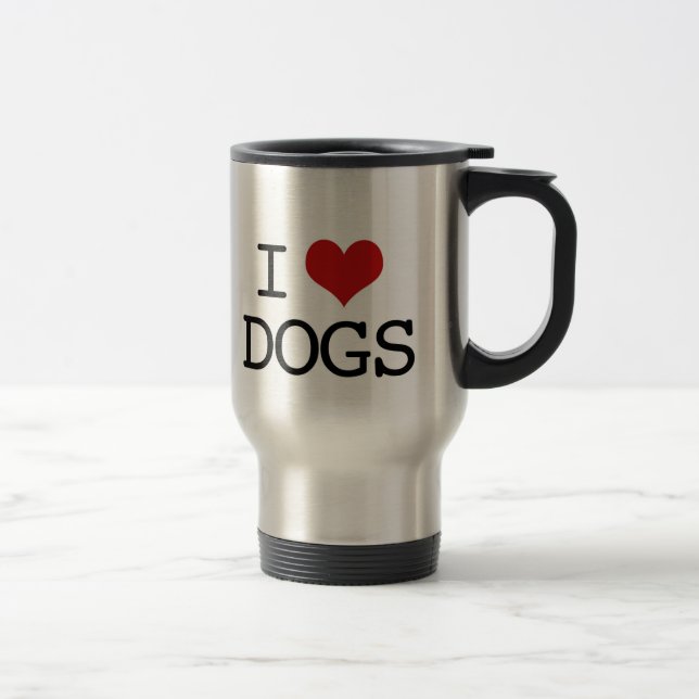 Jag älskar hundtravel mug resemugg (Höger)