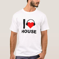 Jag älskar huset Rollig t-shirt