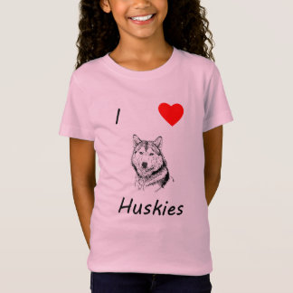 Jag älskar Huskies Tee Shirt