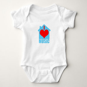 Jag älskar husmusik - hjärtahus t-shirt