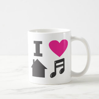Jag älskar husmusik kaffemugg