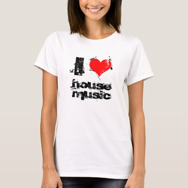 Jag älskar husmusik t-shirt (Framsida)