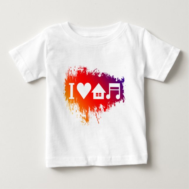 Jag älskar husmusik t shirt (Framsida)