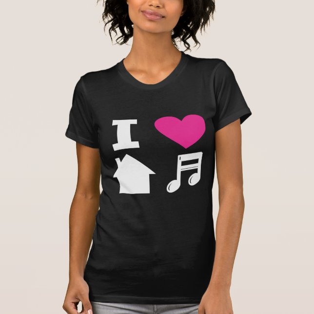Jag älskar husmusik t shirt (Framsida)
