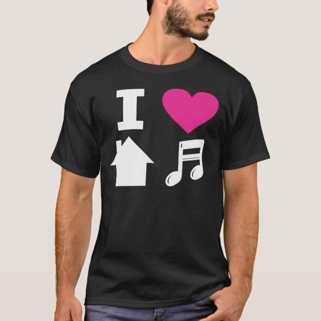 Jag älskar husmusik t shirt (Framsida)