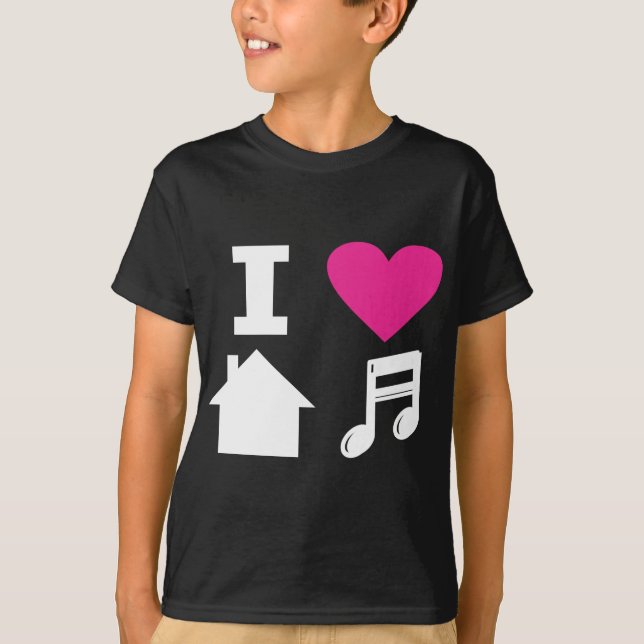 Jag älskar husmusik t shirt (Framsida)