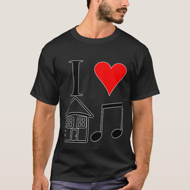 Jag älskar husmusik tee (Framsida)